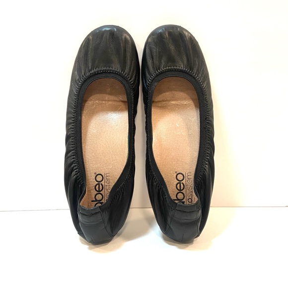 Abeo Bio System Tia Ballet Flats Womens 8.5 N Black Leather Slip On Shoes Arch - Picture 9 of 9
